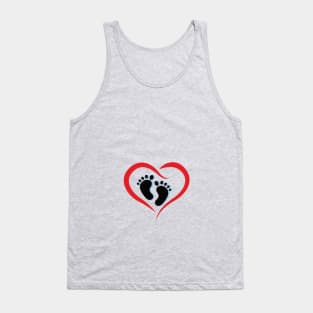 Feet in a HEART Maternity T-shirt Baby Boy Tank Top